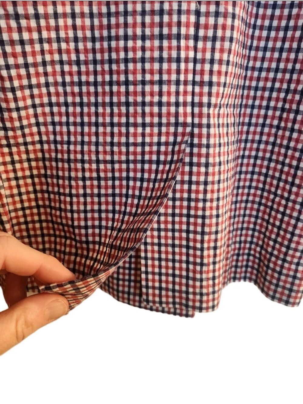 J.Crew Double-Breasted Plaid Check Blazer Jacket – Size 12 Red navy White G1124 - Picture 6 of 13